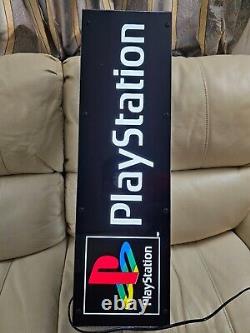 Original 1990s Playstation Store Display double sided Sign with LED retrofit RARE