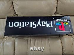 Original 1990s Playstation Store Display double sided Sign with LED retrofit RARE