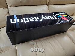 Original 1990s Playstation Store Display double sided Sign with LED retrofit RARE