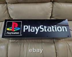 Original 1990s Playstation Store Display double sided Sign with LED retrofit RARE