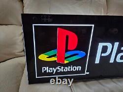 Original 1990s Playstation Store Display double sided Sign with LED retrofit RARE