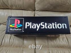 Original 1990s Playstation Store Display double sided Sign with LED retrofit RARE