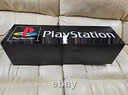 Original 1990s Playstation Store Display double sided Sign with LED retrofit RARE