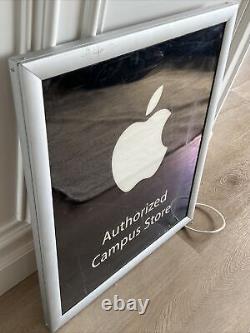 Original APPLE Authorized Campus Store Lighted Dealer Sign 21X25 FREE SHIPPING