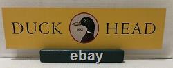 Original DUCK HEAD Clothing Store Display Shelf Sign with Wood Base 1865 Logo