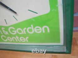 Original HONDA LAWN & GARDEN CENTER Advertising Store Display Sign Clock