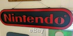 Original Retro Games Store Display Advertising Sign Nintendo NES 2-sided