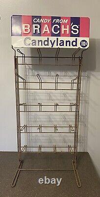 Original Vintage Brach's Candyland Candy Rack Metal Display Store Stand Sign