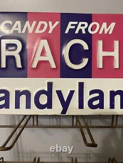 Original Vintage Brach's Candyland Candy Rack Metal Display Store Stand Sign