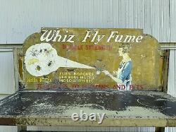 Original Whiz Fly Fume Sign And Hardware Store Display Shelf, General Store