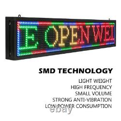 P10 LED Sign Full Color 40 x 8 Scrolling Programmable Message Display Banner