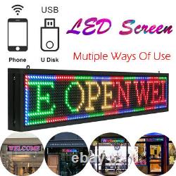 P10 outdoor full color led sign 40 x 8 programmable led scrolling display Gift