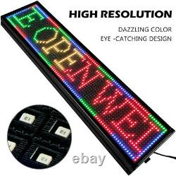 P10 outdoor full color led sign 40 x 8 programmable led scrolling display Gift