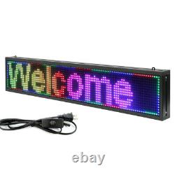 P10 outdoor full color led sign 40 x 8 programmable led scrolling display Gift