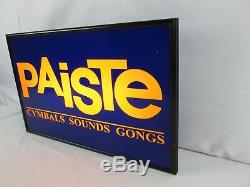 PAISTE Cymbals Sounds Gongs Lighted Dealer Display Sign Advertising Store RARE