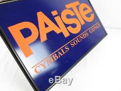 PAISTE Cymbals Sounds Gongs Lighted Dealer Display Sign Advertising Store RARE