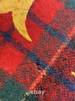 PENDLETON Woolen Mills Store Display Plaid Wool Banner Wood Sign Vtg Portland OR