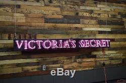 PINK Victoria Secret Neon Store Sign RARE Original 8' VS 1990's Modeling Advert