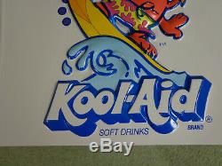 Pair of Vintage Kool-Aid Man Display Advertising Embossed Plastic Store Signs