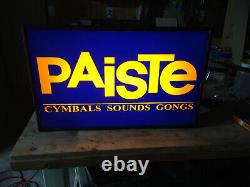 Paiste Cymbals Lighted Display Sign 14 high x 22 wide