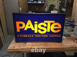 Paiste Cymbals Lighted Display Sign 14 high x 22 wide