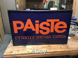 Paiste Cymbals Lighted Display Sign 14 high x 22 wide