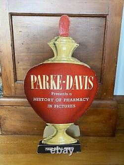 Parke-Davis Advertising Sign Apothecary Jar Pharmacy Store Display Boston, MA