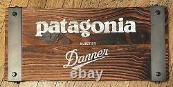 Patagonia Built By Danner Wood Store Display Sign Boots Advertising 18 X 8