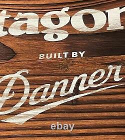 Patagonia Built By Danner Wood Store Display Sign Boots Advertising 18 X 8