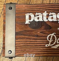 Patagonia Built By Danner Wood Store Display Sign Boots Advertising 18 X 8