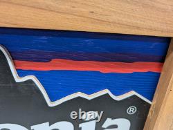 Patagonia Dealer Store Display Sign Reclaimed Wood Frame