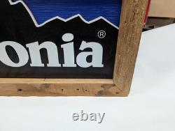 Patagonia Dealer Store Display Sign Reclaimed Wood Frame