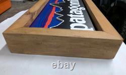 Patagonia Dealer Store Display Sign Reclaimed Wood Frame