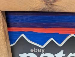 Patagonia Dealer Store Display Sign Reclaimed Wood Frame