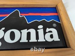 Patagonia Dealer Store Display Sign Reclaimed Wood Frame