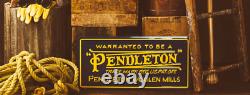 Pendleton Warranted To Be Logo Store Display Advertisement Sign 24 X 11.5