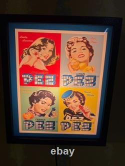 Pez Candy Dispenser Girls Store Display Retro Advertising Lighted Sign