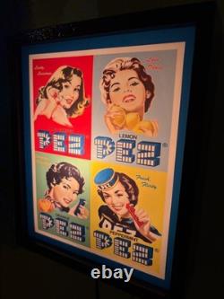 Pez Candy Dispenser Girls Store Display Retro Advertising Lighted Sign