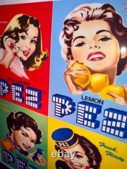 Pez Candy Dispenser Girls Store Display Retro Advertising Lighted Sign