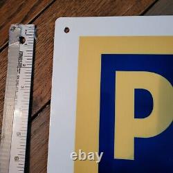 Philips Radio Store Display Advertizing Sign Double Sided Enamel Die Cut 36x21