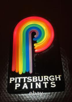 Pittsburgh Paints molded plastic lighted rainbow sign hardware store display