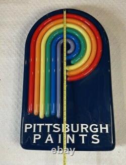 Pittsburgh Paints molded plastic lighted rainbow sign hardware store display