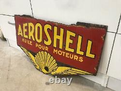 Plaque Emaillee Aeroshell Shell Emailschild Enamel Sign Insegna Emaille Bord
