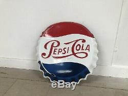 Plaque Emaillee Pepsi Ancienne Capsule Emailschild Enamel Sign