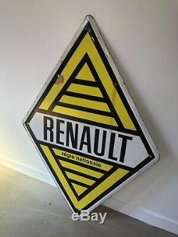 Plaque Emaillee Renault Losange Ancienne Enamel Sign Emailschild