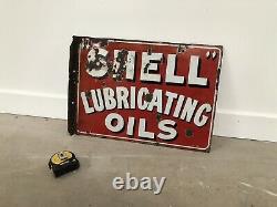 Plaque Emaillee Shell Oil Enamel Sign Emailschild Porcelain Insegna