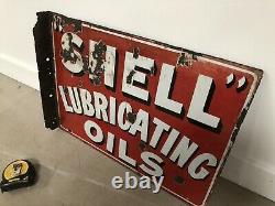 Plaque Emaillee Shell Oil Enamel Sign Emailschild Porcelain Insegna