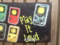 Play It Loud Gameboy Classic Store Display Advertising Sign Nintendo Super Rare