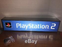 PlayStation 2 IN BOX Vintage STORE PROMO Lighted Display Sign LIGHT BOX PS2