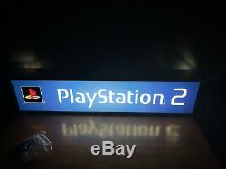 PlayStation 2 IN BOX Vintage STORE PROMO Lighted Display Sign LIGHT BOX PS2